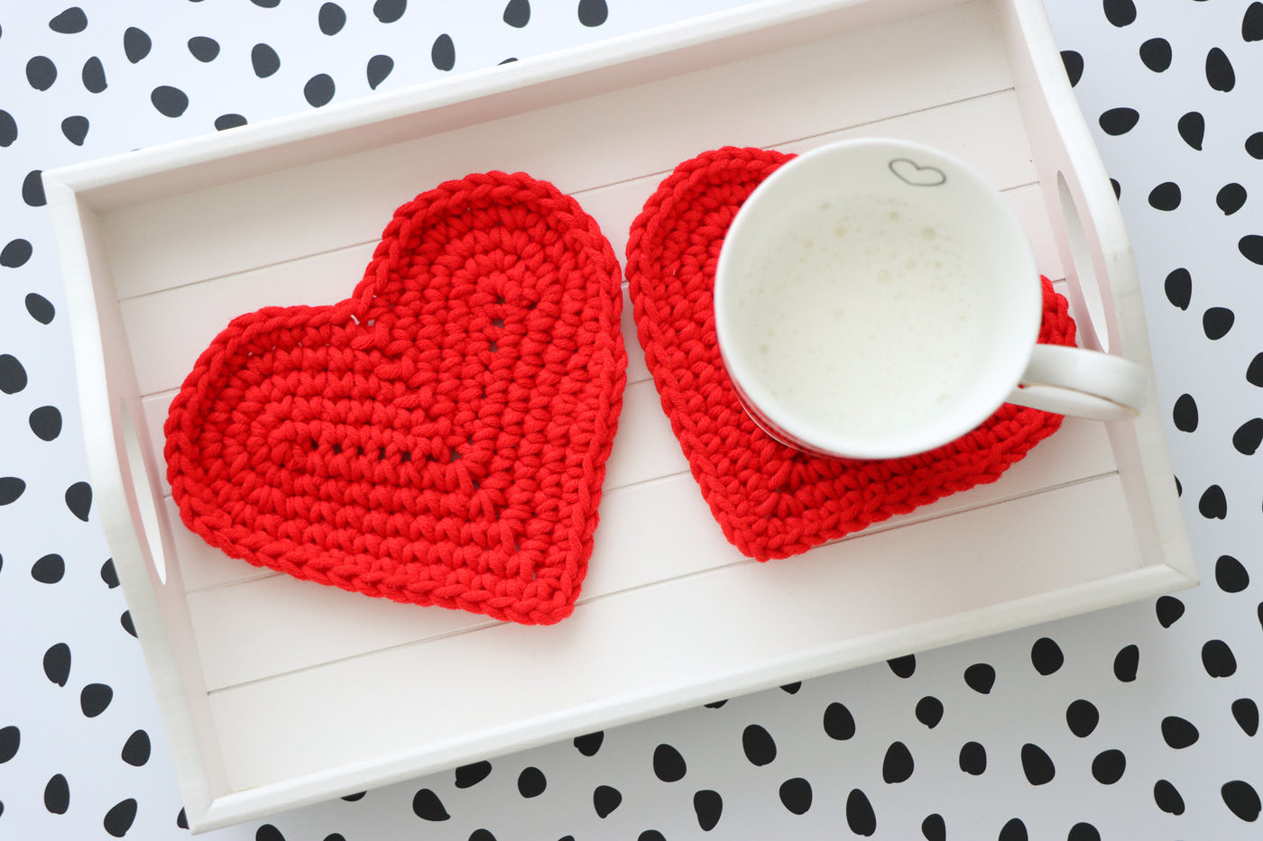 Heart Crochet Coaster Bella Coco Crochet