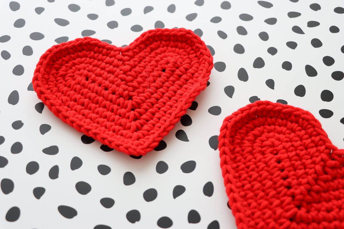 Heart Crochet Coaster Bella Coco Crochet
