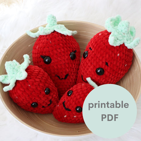 Amigurumi Strawberry (Fragola) Family